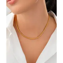 AVEMARIA - Collar Cadena Snake Oro