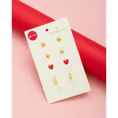 AVEMARIA - Set X4 Aretes Corazón