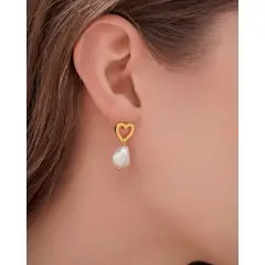 AVEMARIA - Aretes Corazón Perla