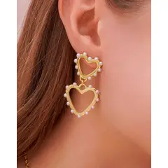 AVEMARIA - Aretes Corazón Perla