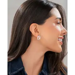 AVEMARIA - Aretes Maxi Ovalo Plata