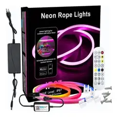 GENERICO - Luz LED Neon Ritmica 10mt Bluetooth