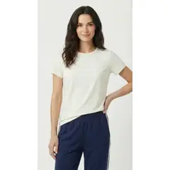 BELIFE - Camiseta deportiva blanca manga corta para mujer