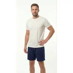 BELIFE - Camiseta deportiva manga corta blanca para hombre