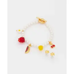 AVEMARIA - Pulsera Broche Frutas + Aretes