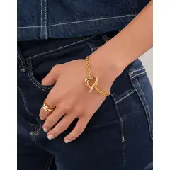 AVEMARIA - Pulsera Broche Corazón Amorfo