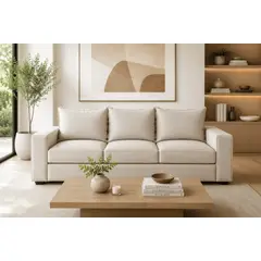 LJ HOME - Sofá 3 puestos Oslo Tela Premium 2 Metros