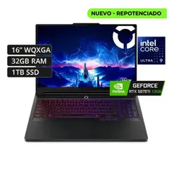 Lenovo - PORTATIL LEGION PRO 7 16IAX10H CORE ULTRA 9 275HX 32GB 2 TERAS 16" RTX 5070 12GB GDDR7 WIN 11 BLACK