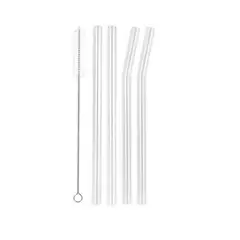 GENERICO - Set De Pitillos De Vidrio Reutilizables + Cepillo