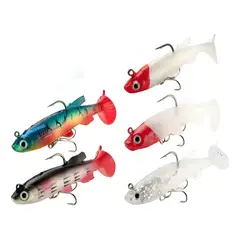 GENERICO - Kit 5 Señuelos Artificiales De Silicona Para Pesca Moto