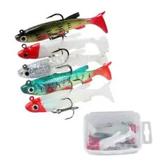 GENERICO - Set De Señuelos De Pesca En Silicona Sardina X5 Piezas