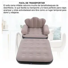 GENERAL - Sofa Cama Inflable 2 En 1 Con Inflador Camping Y Hogar YXZ-805