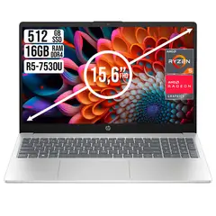 HP - Portatil 15 Amd Ryzen 5 7530U SSD 512GB RAM 16GB LED 15.6"