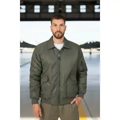 ALMA DE AVIADOR - Chaqueta Super Nylon Cuello Camisero Hombre
