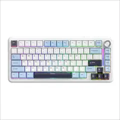 GENERAL - Teclado Mecánico Freewolf F7 Inalámbrico Tri Mode, 75% Rgb