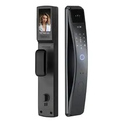 PAHIESMA - Cerradura Inteligente Facial 3D con Videoportero HD, App Smart Tuya y Pantalla Interior