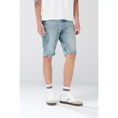 KOAJ - Bermuda slim de jean tiro bajo azul medio con cremaller Hombre