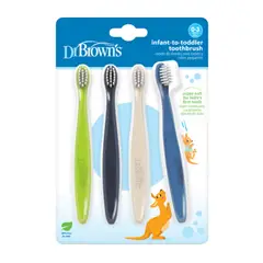 DR BROWNS - Set de Cepillos de Dientes Dr. Browns para Niño x 4 Unidades