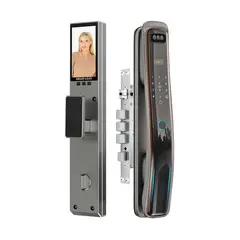 PAHIESMA - Cerradura Inteligente con Reconocimiento Facial 3D, Palma Biométrica, Videoportero y App Tuya
