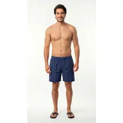 BELIFE - Bermuda de playa reversible verde estampada para hombre