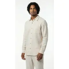 BELIFE - Camisa semilla manga larga en lino para hombre