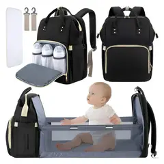 GENERICO - Bolso Pañalera con Cambiador de Bebe Plegable