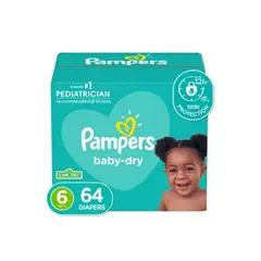 PAMPERS - Baby Dry Etapa 6 X 64 Unidades Extra Extra Grande (xxg)