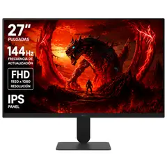LG - MONITOR 27" FULL HD 1920 × 1080 - 144Hz - PANEL IPS - HDR10 - 1ms MBR - HDMI - VGA - AMD FreeSync