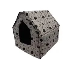 HALLY PET - Casa Para Gatos Gris