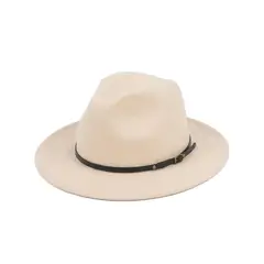 VELBROS - Sombrero Fedora Hombre Mujer Gardel Sol Elegante Fiesta - Crema
