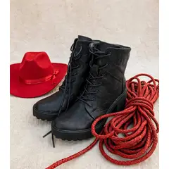 LOS ZAPATOS DE SUSANA - Botín 099 Mujer en Cuero de Amarrar