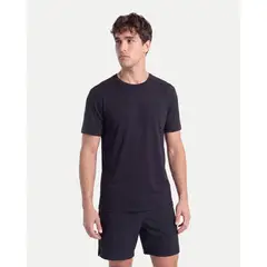 ATMOS - Camiseta Basica Training Nylflow Para Hombre Negro