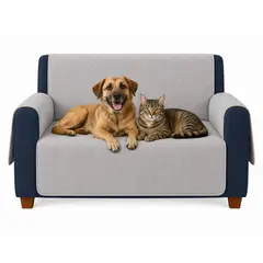 HALLY PET - Forro Protector Sofa 2 Puestos Gris