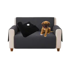 HALLY PET - Forro Protector Sofa 2 Puestos Mas Cobija Grande Azul Oscuro