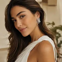 ZYRAL - Aretes Para Dama Plateado Con Perlas Marca ZARC01-452