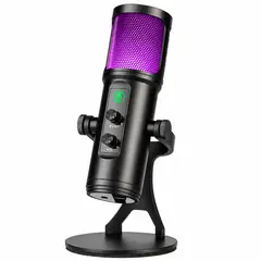 ONE PIXEL - Microfono Condensador Profesional Con Luz RGB Para PC