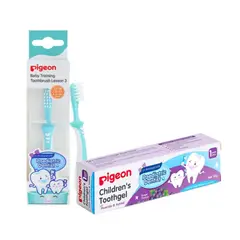 PIGEON - Pack Pasta Dental Uva + Cepillo Paso 3 Verde
