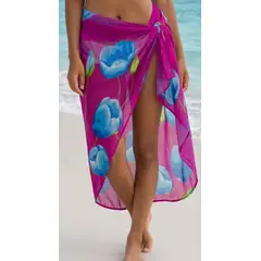 GENERAL - Pareo Playero Largo Para Mujer en Seda Diseño Elegante