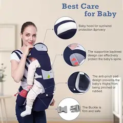 GENERICO - Portabebés Con asiento de cadera para bebés de 0 a 48 meses