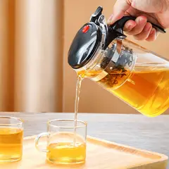 TRIPLE CLEAN - Tetera De Vidrio Elegante 500ml Con Infusor