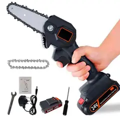 GENERICO - Mini Motosierra de Mano Portátil 24v