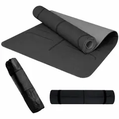 GENERICO - Mat Yoga Colchoneta Tapete Ejercicio 8mm Color Negro