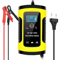 GENERICO - Cargador de Batería Inteligente 12v Pantalla Lcd para Vehículos