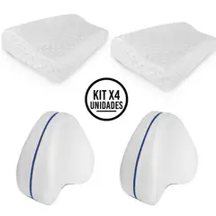 GENERICO - Set x 2 Almohadas Memory Foam + 2 Almohada de Piernas