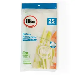 ILKO - Bolsa hermética grande 27x28cm -25und.