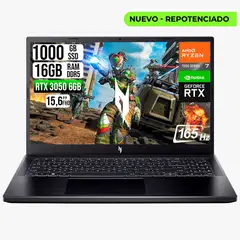 ACER - Portatil V15 AMD RYZEN 7 7445HS RTX 3050 6GB SSD 1TB RAM 16GB LED FHD 165HZ