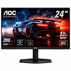 AOC - MONITOR 24 24G42HE- FHD - 200HZ - 1MS - PANEL IPS - AMD FRESYNC - ADAPTIVE SYNC - G-SYNC