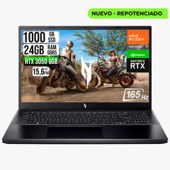 ACER - Portatil V15 AMD RYZEN 7 7445HS RTX 3050 6GB SSD 1TB RAM 24GB LED FHD 165HZ