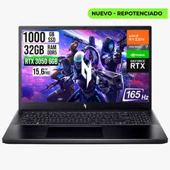 ACER - Portatil V15 AMD RYZEN 7 7445HS RTX 3050 6GB SSD 1TB RAM 32GB LED FHD 165HZ