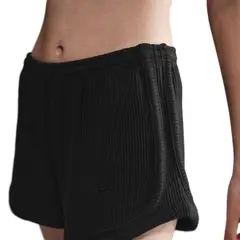 NIKE - Shorts Mujer Sportswear Chill Waffle Negro